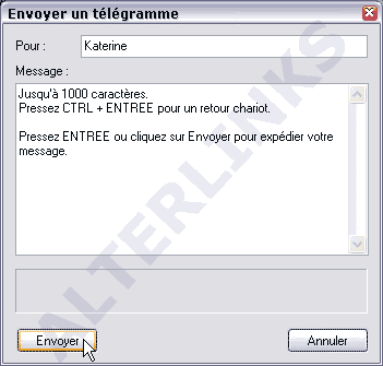 Sending a telegram